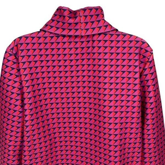 ADDISON BAY Women's Everyday Turtleneck Pullover Berry Mod Geo Size Small NWT $1 - Picture 7 of 14